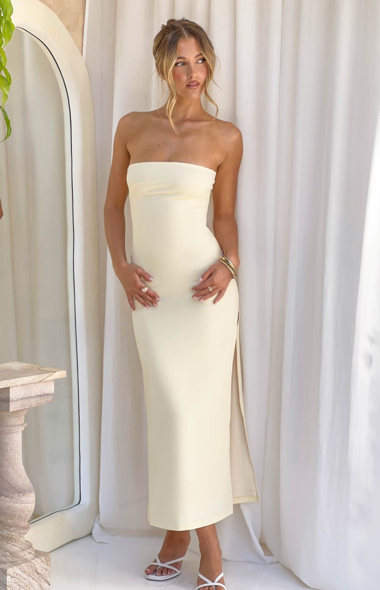Morena Yellow Two Piece Maxi Dress view 4